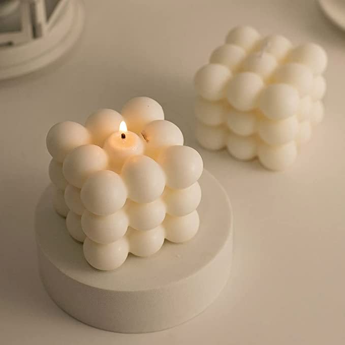 Minimalist Pinterest-Inspired Bubble Candle