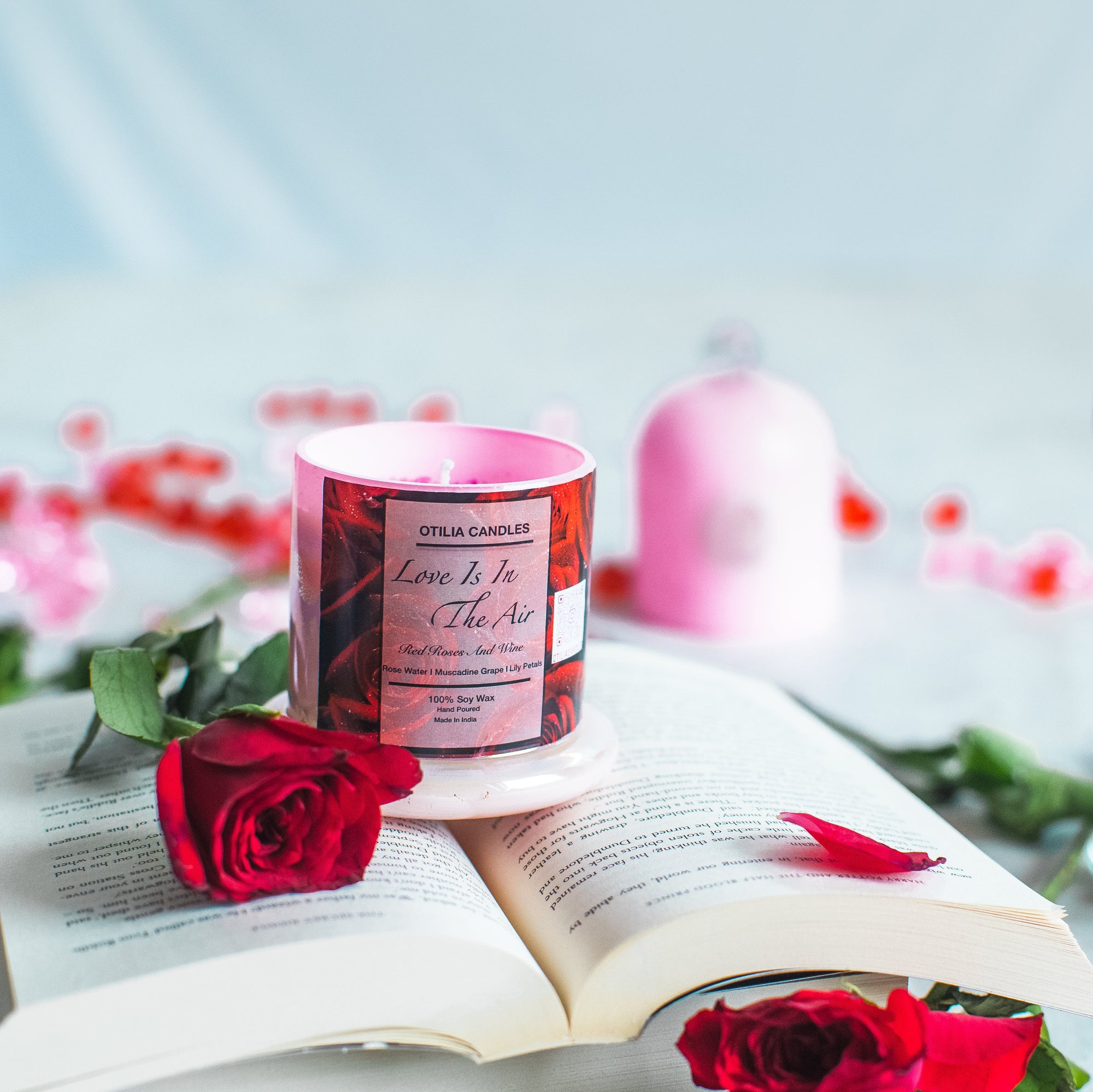 Carnation Pink Bell Jar Scented Candle