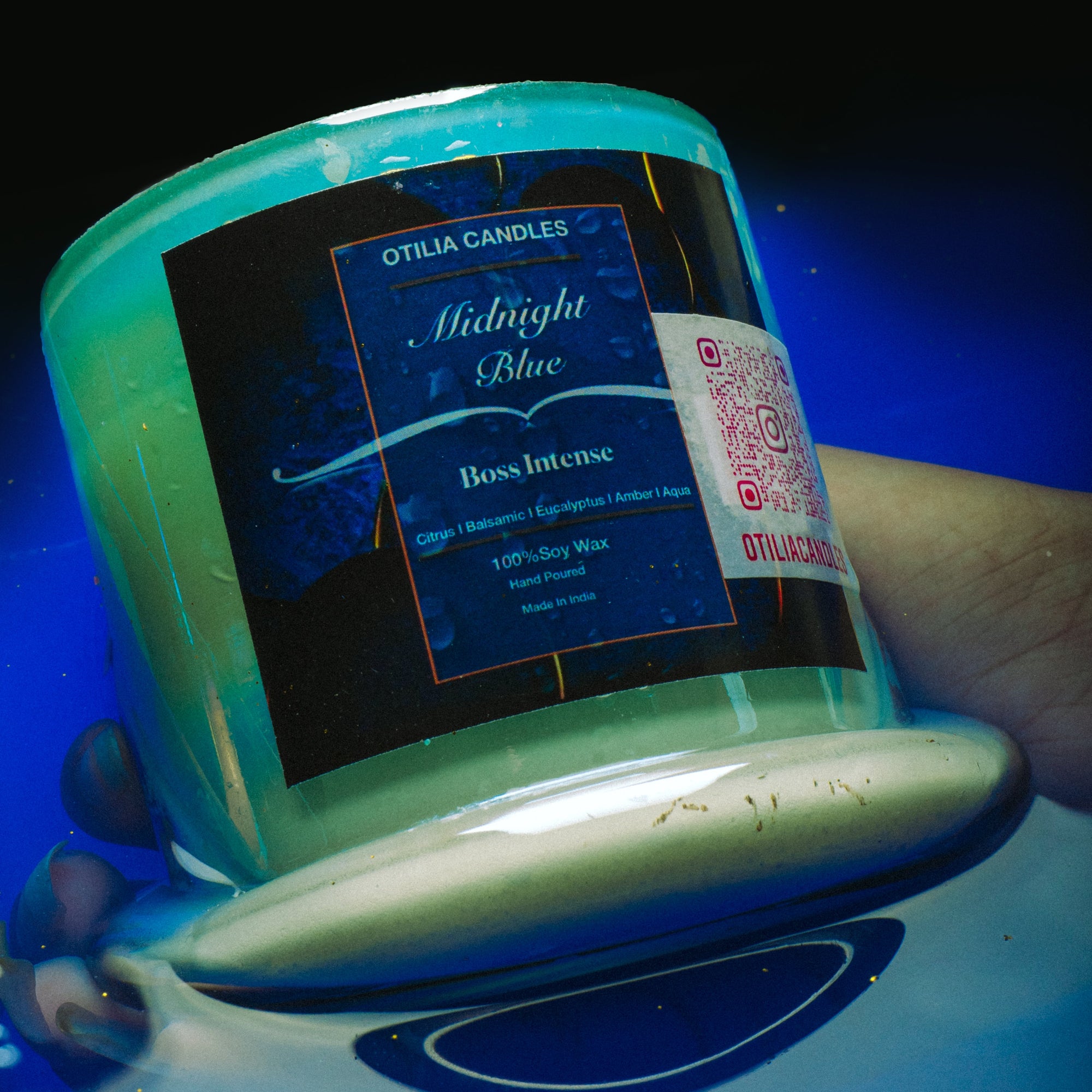 Midnight Blue Bell Jar Scented Candle