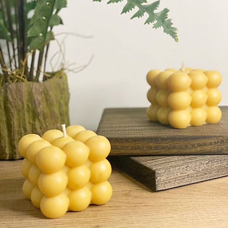 Minimalist Pinterest-Inspired Bubble Candle