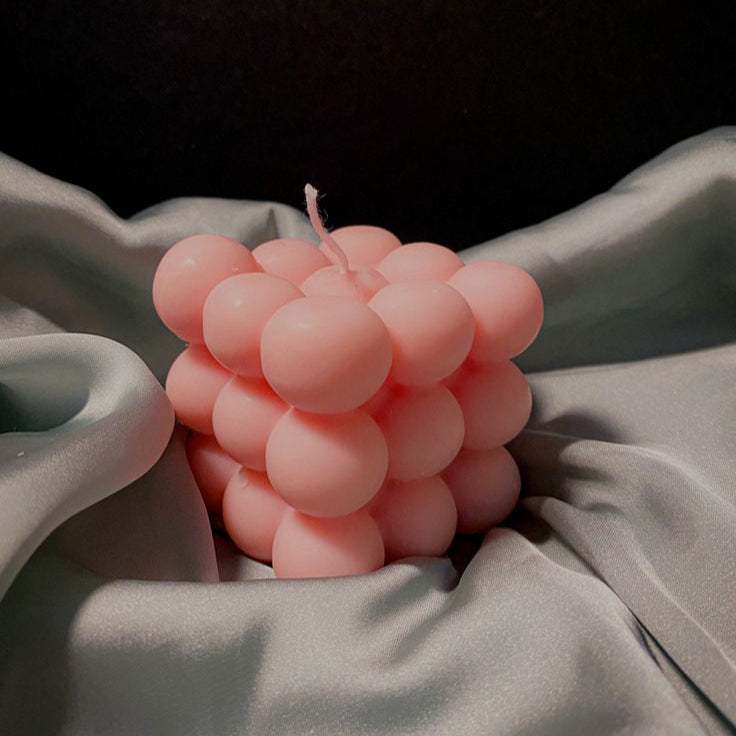 Minimalist Pinterest-Inspired Bubble Candle
