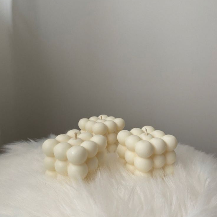 Minimalist Pinterest-Inspired Bubble Candle