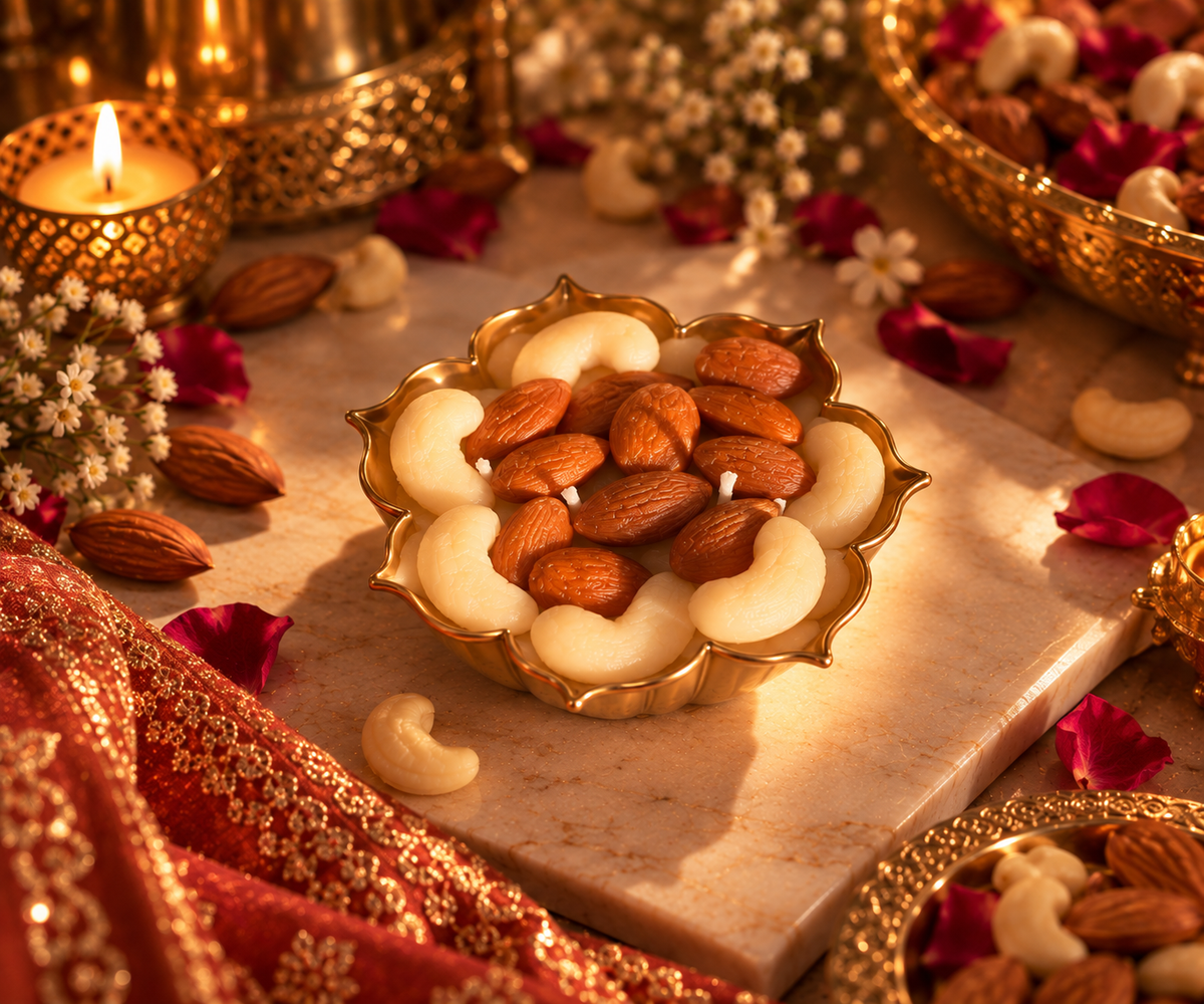 Dry Fruit Urli Candle | Diwali Gift Candles