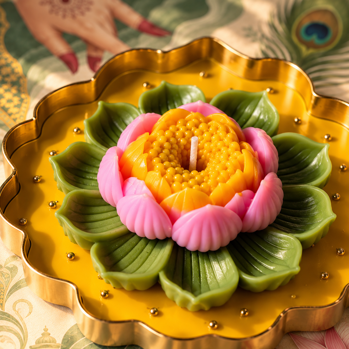 Lotus Flower Urli Candle I 4.5 and 5.5 inches I Diwali Gifting