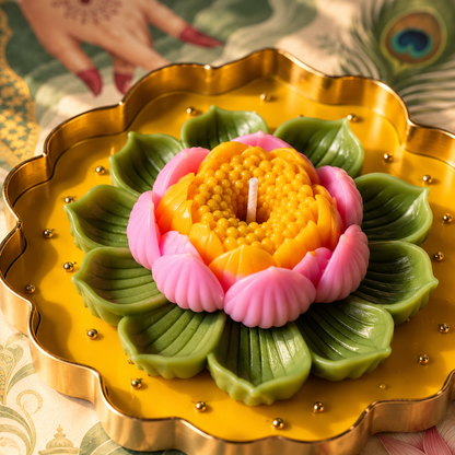 Lotus Flower Urli Candle I 4.5 and 5.5 inches I Diwali Gifting