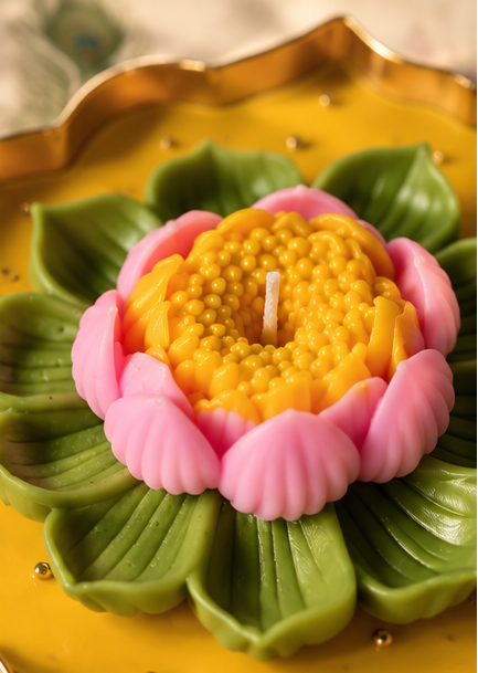 Lotus Flower Urli Candle I 4.5 and 5.5 inches I Diwali Gifting