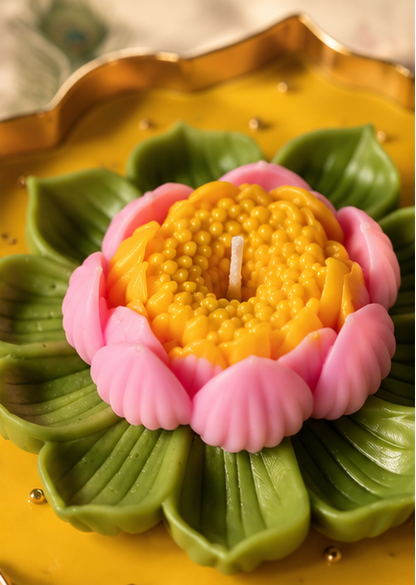Lotus Flower Urli Candle I 4.5 and 5.5 inches I Diwali Gifting