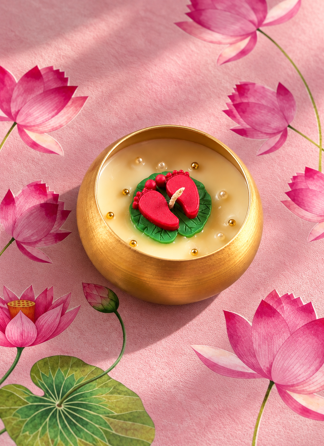 Kamal Pada Urli Candle I hammered 4 inches I  Lakshmi Charan