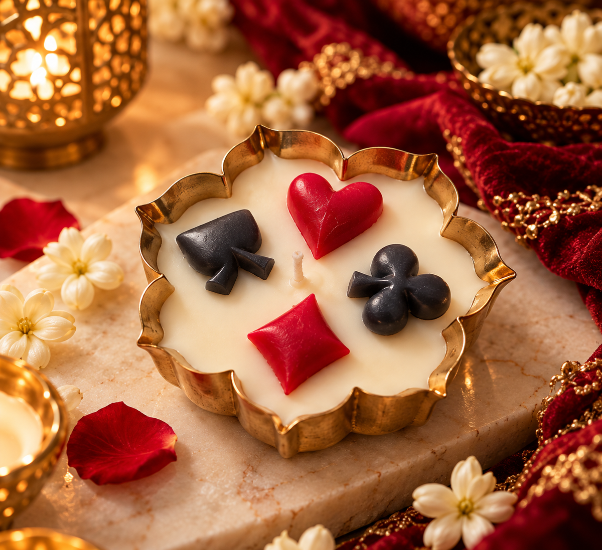 Poker Flower Urli Candle I Diwali Gifting