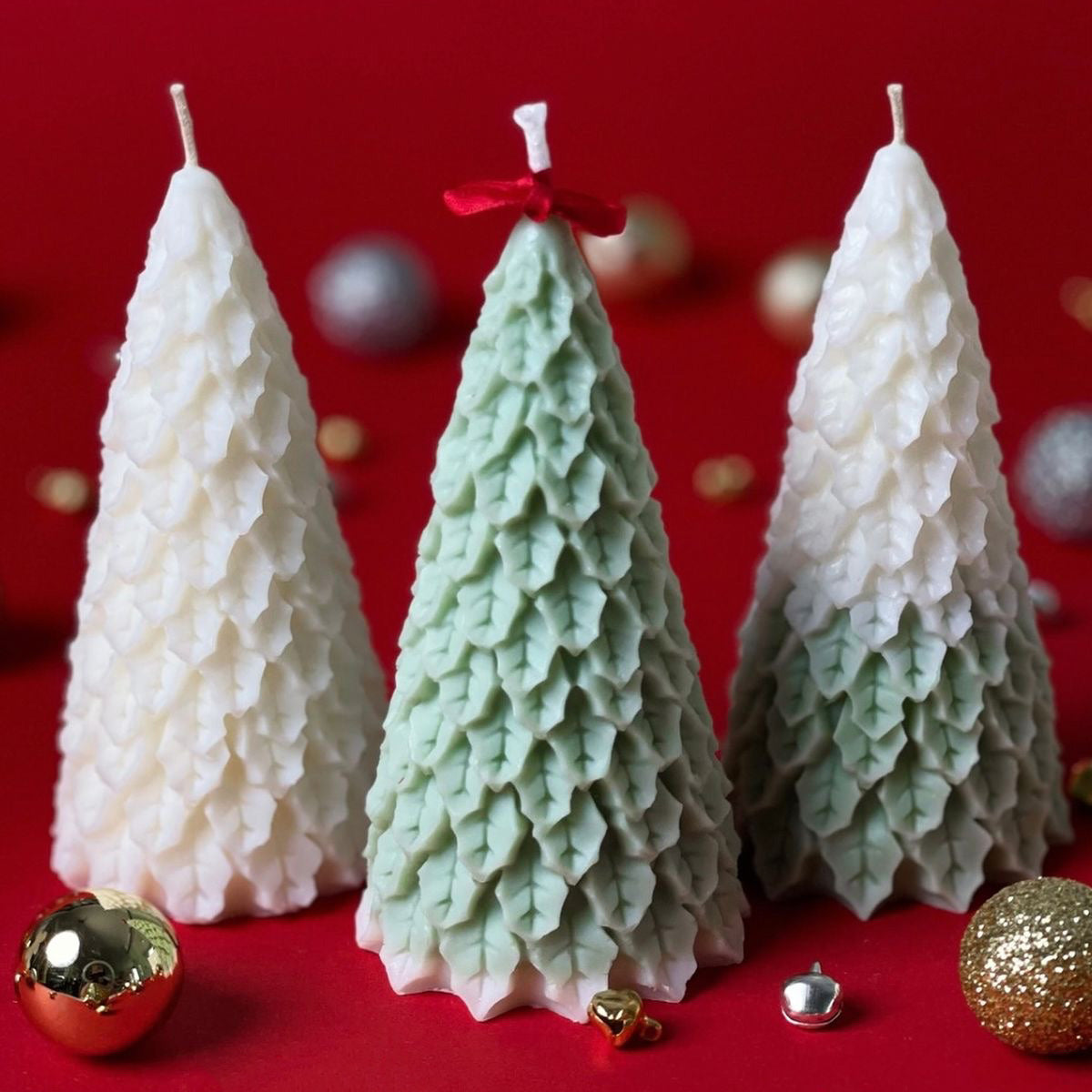 Snow-Kissed Pine Christmas Tree Scented Candle: A Festive Delight