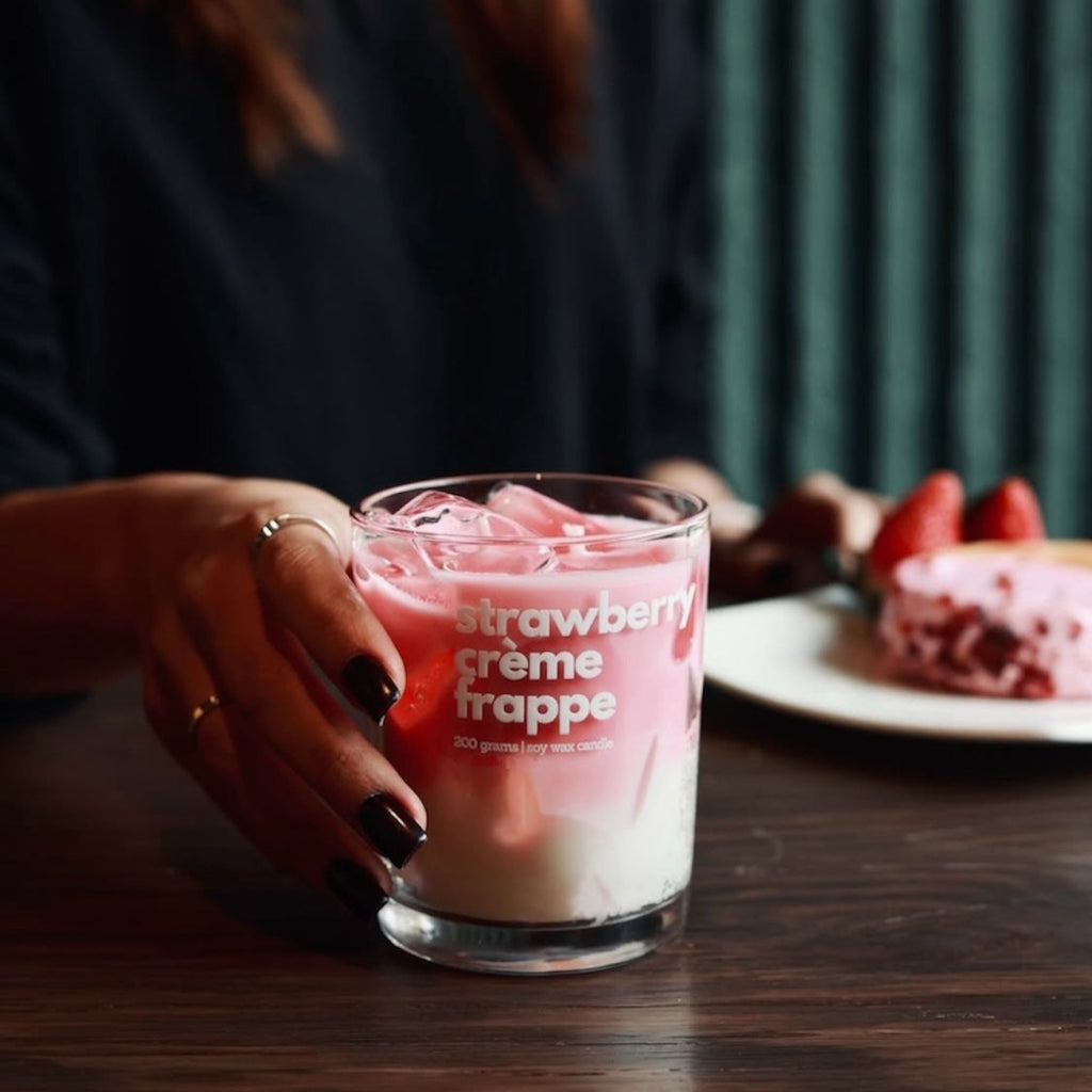 Strawberry Crème Frappe Scented  Candle