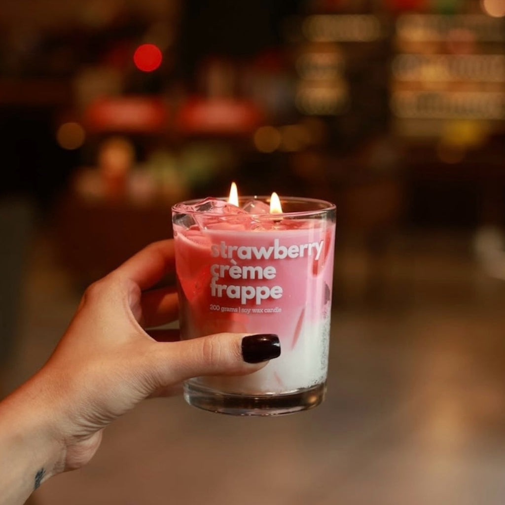 Strawberry Crème Frappe Scented  Candle